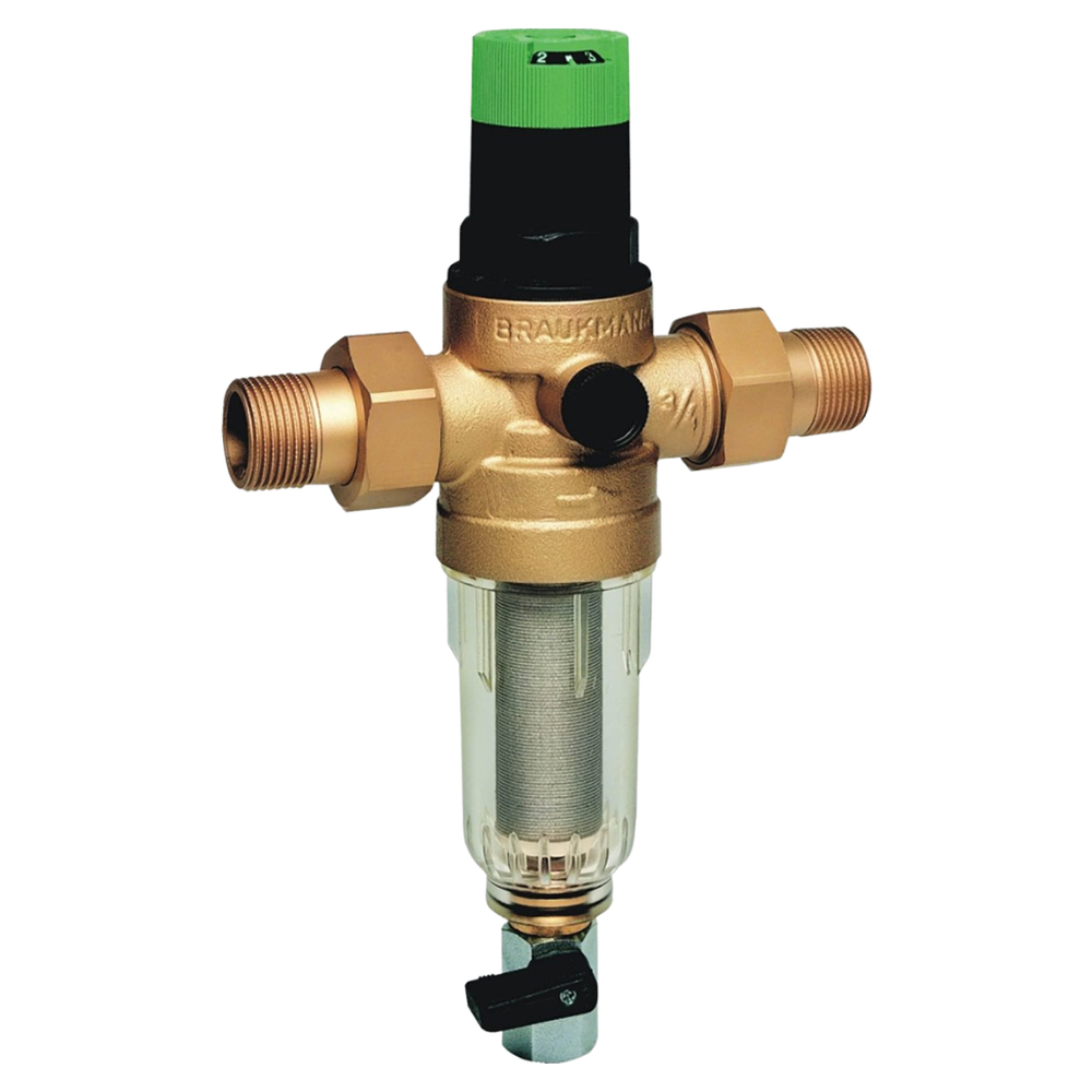 Фільтр механічного очищення для холодної води з редуктором тиску Honeywell FK06, 3/4" AA